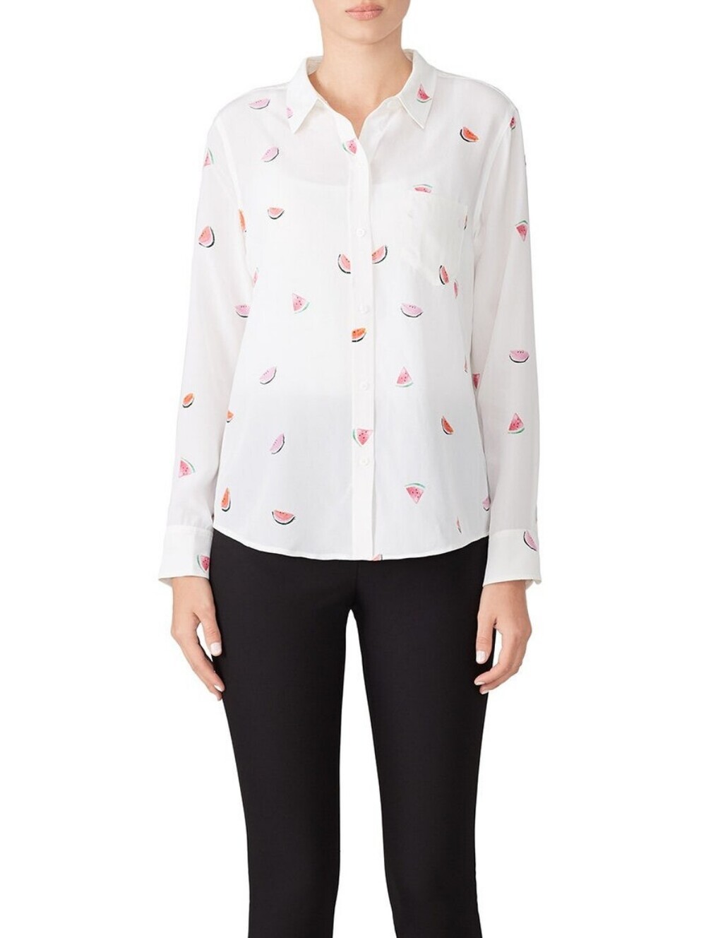 Rails | Kate Linen Watermelon Button Down Long Sleeve Top Size Medium
